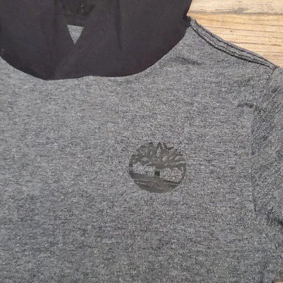 Timberland long sleeve hooded crew neck heavyweight knit top tshirt - Picture 3 of 7